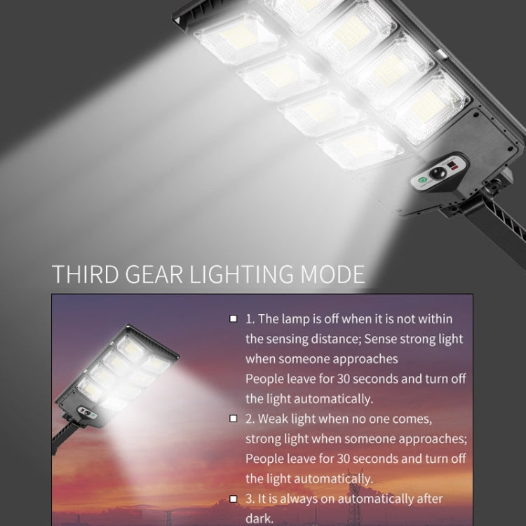 E-SMARTER LED Strong Light Dual Row Road Light Solar Garden Sensor Light, Style: W789A-4