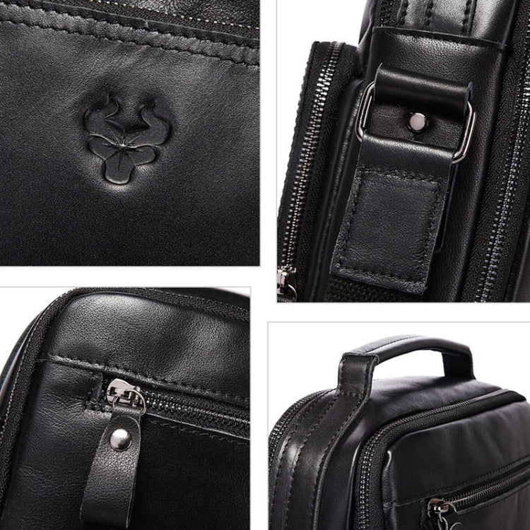 HUMERPAUL MH573 Men Shoulder Bag Leather Messengers Bag(Brown)