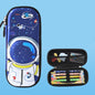 Uime EVA 3D Trousse à Crayons Multi-compartiments Boîte de Papeterie Fournitures Scolaires pour Enfants (Astronaute)