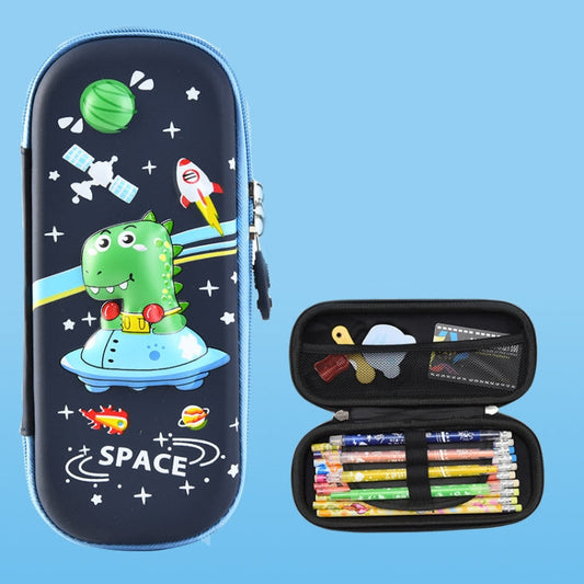 Trousse à crayons Uime EVA 3D multi-compartiments, boîte à papeterie, fournitures scolaires pour enfants (Dragonnet)