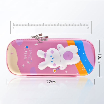 Uime EVA 3D Multi-compartment Pencil Case Stationery Box Children School Supplies(Red Dinosaur)