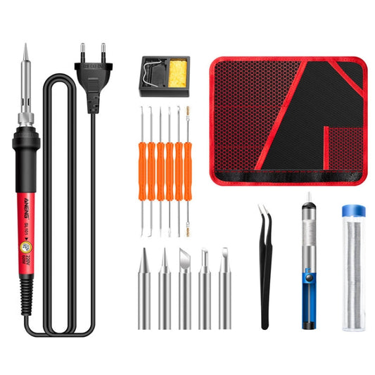 ANENG SL101 17pcs/set Thermostat rotatif domestique à température constante Fer à souder 60W Kit d'outils de soudage à chaleur interne (prise UE)