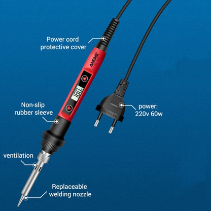 ANENG SL102 17pcs/set Digital Thermostat Household Constant Temperature Soldering Iron Set 60W Internal Heat Welding Tool Kit(US Plug)