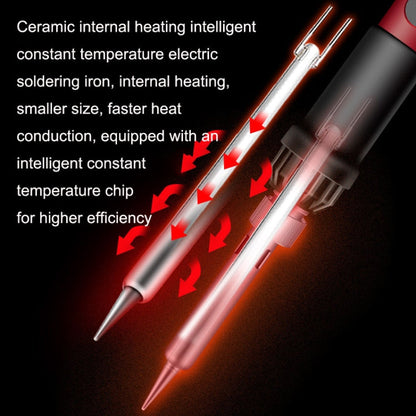 ANENG SL102 17pcs/set Digital Thermostat Household Constant Temperature Soldering Iron Set 60W Internal Heat Welding Tool Kit(US Plug)