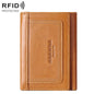 HUMERPAUL BP992 RFID Anti-Magnetic Multi-Card Position Zipper Coin Purse Leather Men Wallet(Brown)