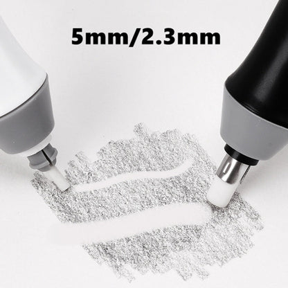 Tenwin 8302 Adjustable Electric Eraser With Rubber Refills For Sketch Drawing Erasing(Black)
