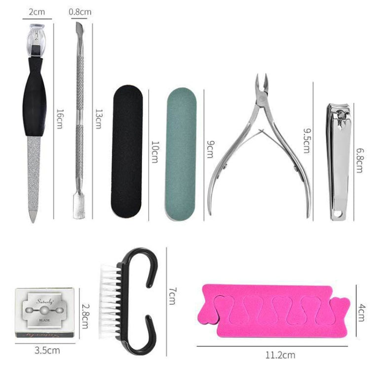 DT17-1 17 In 1 Pedicure Kit Foot File And Grinder Exfoliating Manicure And Pedicure Tools(Black)