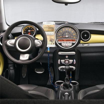 EMK 90-Degree Car 3.5mm Audio Cable Extension Cable, Cable Length: 5M(Blue)