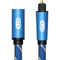 EMK Male To Female SPDIF Paired Digital Optical Audio Extension Cable, Cable Length: 1m (Blue)
