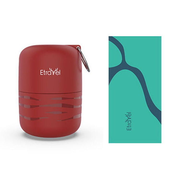 Etravel Sports Serviette de bain polaire double face à séchage rapide, Couleur : Petit rouge + Serviette