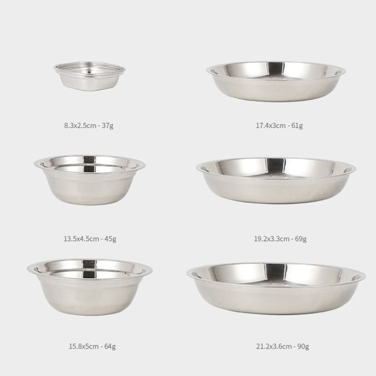 22 PCS / Set CLS Assiette portable en acier inoxydable Couverts de camping en plein air