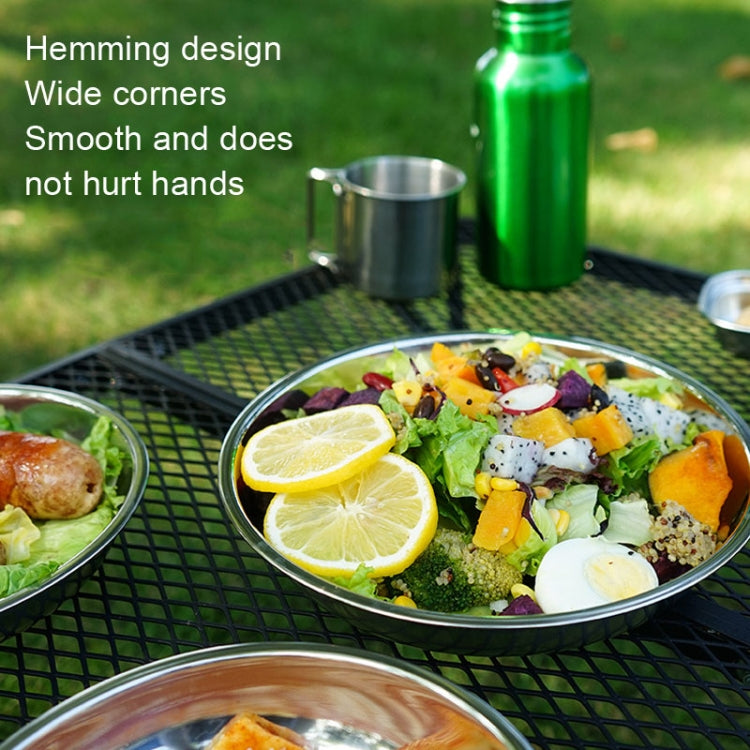 22 PCS / Set CLS Assiette portable en acier inoxydable Couverts de camping en plein air