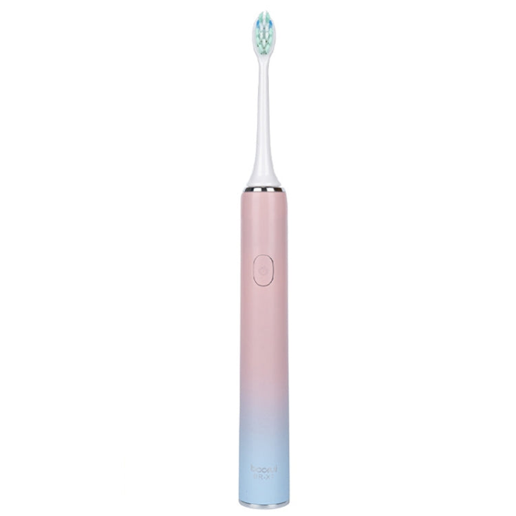 Brosse à Dents Électrique Intelligente USB Boorui BR-X7 pour Adultes, Brosse à Dents Ultrasonique à Gradient pour l'Hygiène Buccale (Rose)