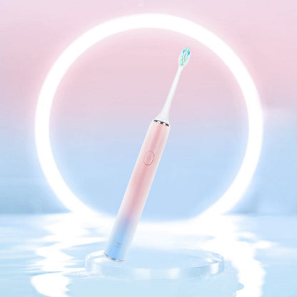 Brosse à Dents Électrique Intelligente USB Boorui BR-X7 pour Adultes, Brosse à Dents Ultrasonique à Gradient pour l'Hygiène Buccale (Rose)