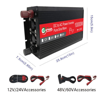 Onduleur Gurxun HZ1500-10000 à onde sinusoïdale pure 10000W, spécification : 12V à 220V