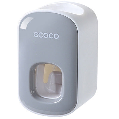 ECOCO E1922 Distributeur automatique de dentifrice double position enfant et adulte (Gris)