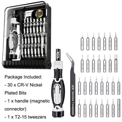 JAKEMY JM-8189 32 In 1 Cross Screwdriver Tool Set Computer Phone Repair Tool(White)