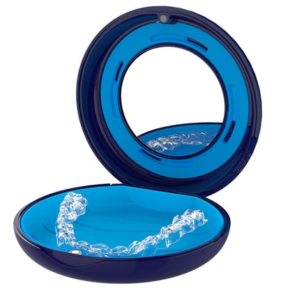 Smilestar Orthodontic Retainer Braces Box Denture Storage Box(Blue)