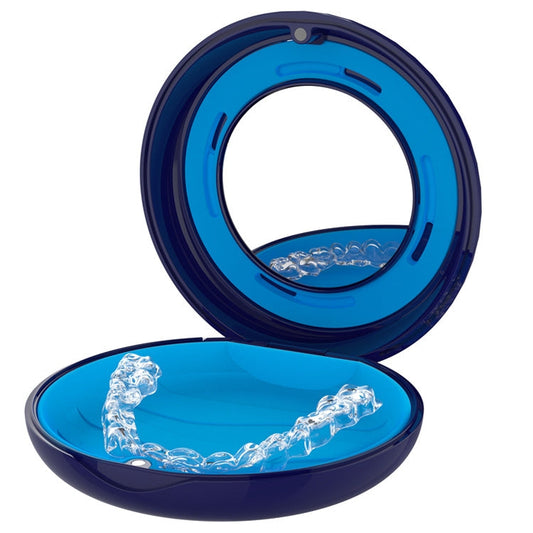 Smilestar Orthodontic Retainer Braces Box Denture Storage Box(Blue)