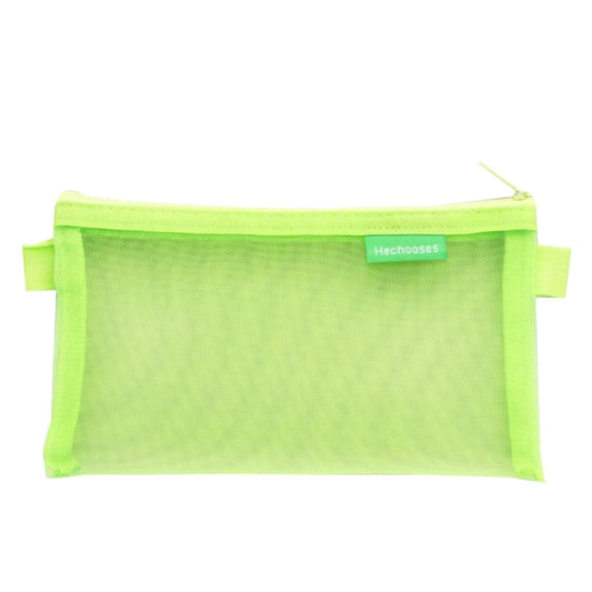 Il choisit la Trousse à stylos portable en maille transparente D033, style : Carré (Vert)