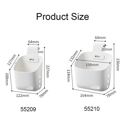 Ffcat Kitchen Sundries Storage Hanging Basket Bathroom Storage Basket, Color: 55209 White