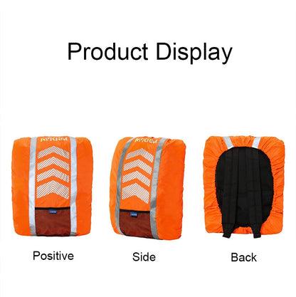 AYKRM AS6-007 Housse de protection imperméable et réfléchissante pour sac à dos de vélo (rouge fluorescent)