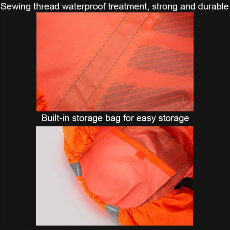 AYKRM AS6-007 Housse de protection imperméable et réfléchissante pour sac à dos de vélo (rouge fluorescent)