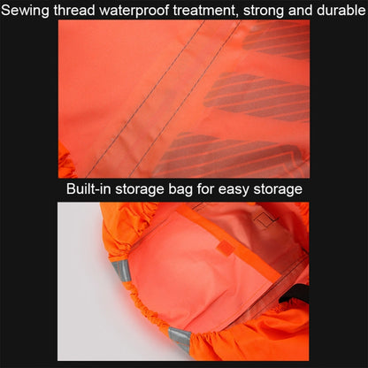 AYKRM AS6-007 Housse de protection imperméable et réfléchissante pour sac à dos de vélo (rouge fluorescent)