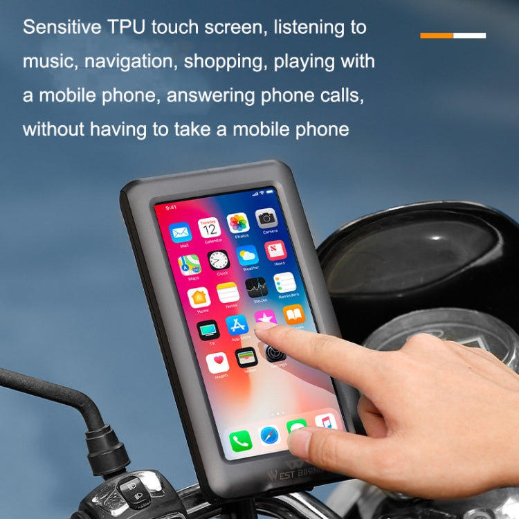 Support de téléphone portable fixe antichoc WEST BIKING pour vélo de montagne, Style : Rétroviseur