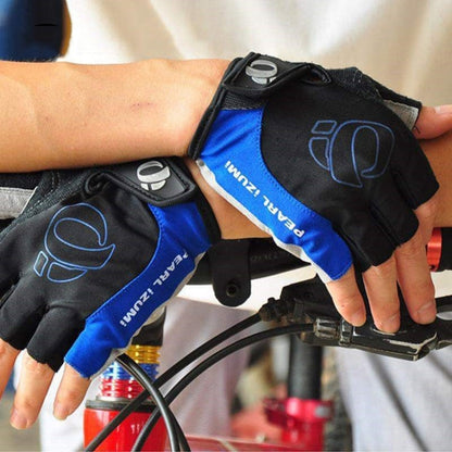 Gants antichoc demi-doigts YIZIMI, gants de cyclisme en silicone à doigts courts, taille : S (noir gris)