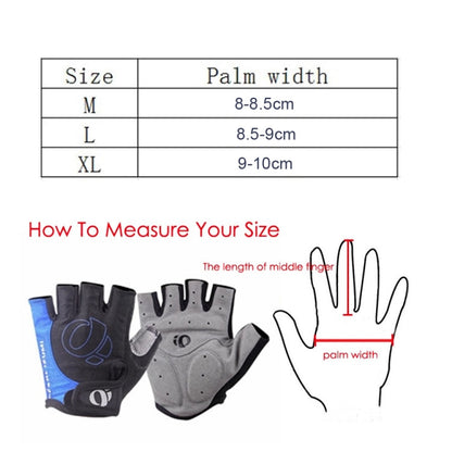 YIZIMI Anti-shock Half-finger Gloves Cycling Silicone Short Finger Gloves, Size: M(Black Red)