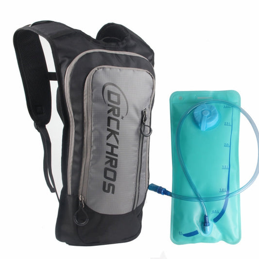 DRCKHROS DH116 Sac à Dos Cyclisme Plein Air avec Sac d'Hydratation, Couleur : Gris + Sac d'Eau