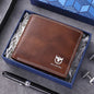 BULL CAPTAIN 032 Portefeuille en cuir vintage Porte-monnaie et cartes (café)