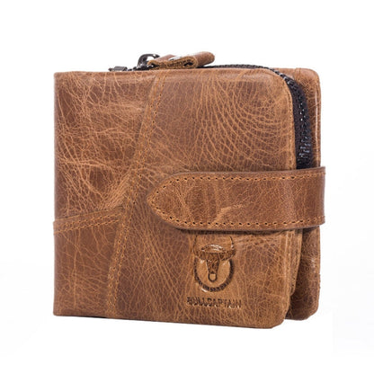 BULL CAPTAIN 01 Multifunctional Detachable Vintage Leather Buckle Horizontal Wallet(Brown)
