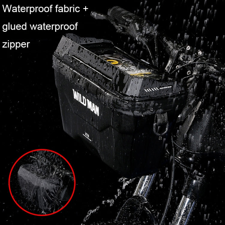 WILD MAN XT8 3L Bicycle EVA Hard Shell Touch Screen Waterproof Head Bag(Black)
