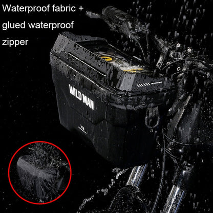 WILD MAN XT8 3L Bicycle EVA Hard Shell Touch Screen Waterproof Head Bag(Black)