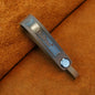 Hallmo First Layer Cowhide Leather Car Keychain(Crazy Horse Leather Brown)