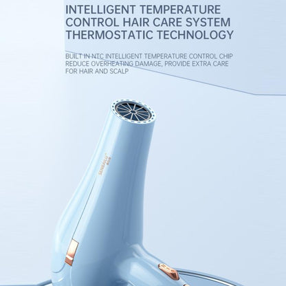 SENBAILU Household Blue Light Hot Cold Wind High Power Hair Dryer, Size: JP Plug(Blue)