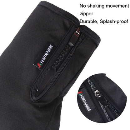 Gants de sport d'extérieur imperméables à écran tactile en velours HUNTRANGE A023, Taille : L (noir)