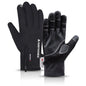 Gants de sport d'extérieur imperméables à écran tactile en velours HUNTRANGE A023, Taille : L (noir)