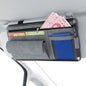 DE RAN FU Car Shade Glasses Box Storage Bag Car Flip Fur Glue Box Zipper Card Bag(Grey)