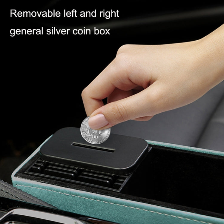 DE RAN FU Boîte de Rangement Organisateur de Voiture Support de Tasse Fourrure Citrine Téléphone Boîte de Rangement Divers (Bleu)