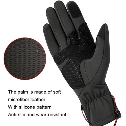 HUNTRANGE A037 Plus Gants de Cyclisme en Velours Sports Coupe-Vent Imperméables à Écran Tactile, Taille : XL (Gris)