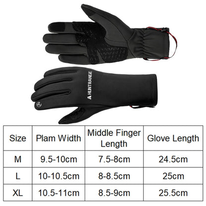 Gants d'équitation HUNTRANGE A037 Plus en velours, coupe-vent, imperméables et tactiles, Taille : XL (Bleu marine)