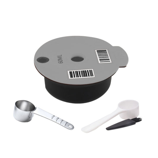 ICafilas YB01 Reusable Coffee Filter, Color: Gray+HLB18 Stainless Steel Spoon(60ml)