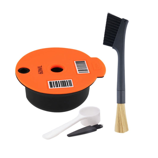 ICafilas YB01 Reusable Coffee Filter, Color: Orange+Double Head Brush(60ml)