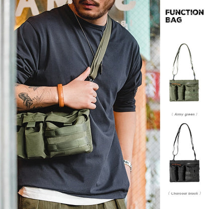 Maden TSS2201030 Multi Pocket Single Shoulder Messenger Crossing Bag(Carbon Black)