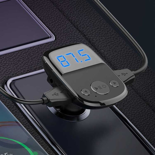Chargeur de voiture Bluetooth FM LDNIO C706Q QC3.0+AUTO-ID avec affichage numérique et câble micro USB
