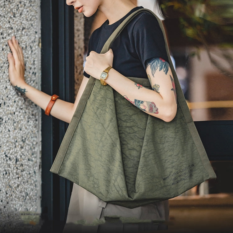 Maden YS2202809 Sac à main de loisirs en nylon grande capacité étanche (vert armée)