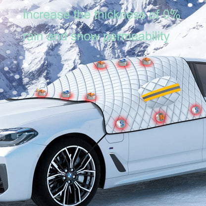 SUITU R-3945 Pare-Brise Avant de Voiture Hiver Bouclier Neige Dégivrage Pare-Soleil Tissu de Voiture Épaissi, Style : Trois Couches Épaissies Non-magnétiques